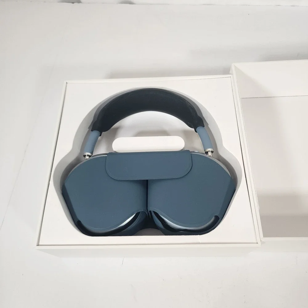 Apple AirPods Max‎ USB-C Blue A3184 w/ Box Smart Case Cable Tested Works
